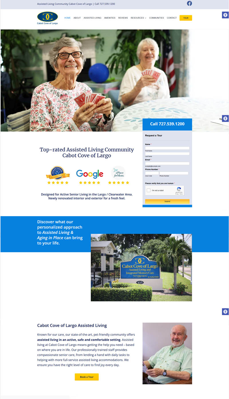 Cabot Cove of Largo Website Development and SEO